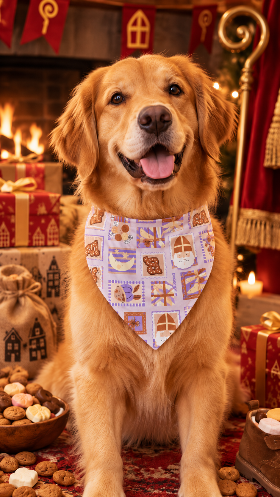 Walk that Dog Sinterklaas – Hondenbandana