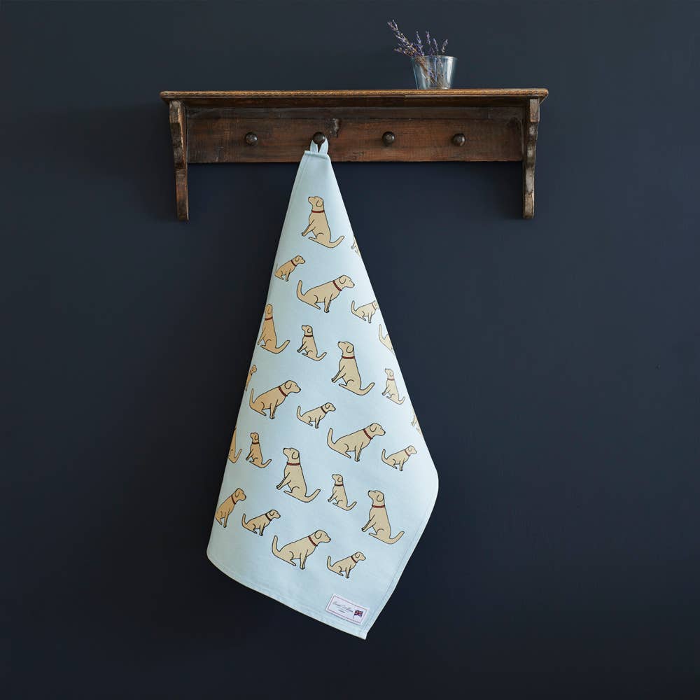 Hondentheedoek met hondenprint – vrolijke katoenen theedoek met hondenras, cadeau voor hondenliefhebbers