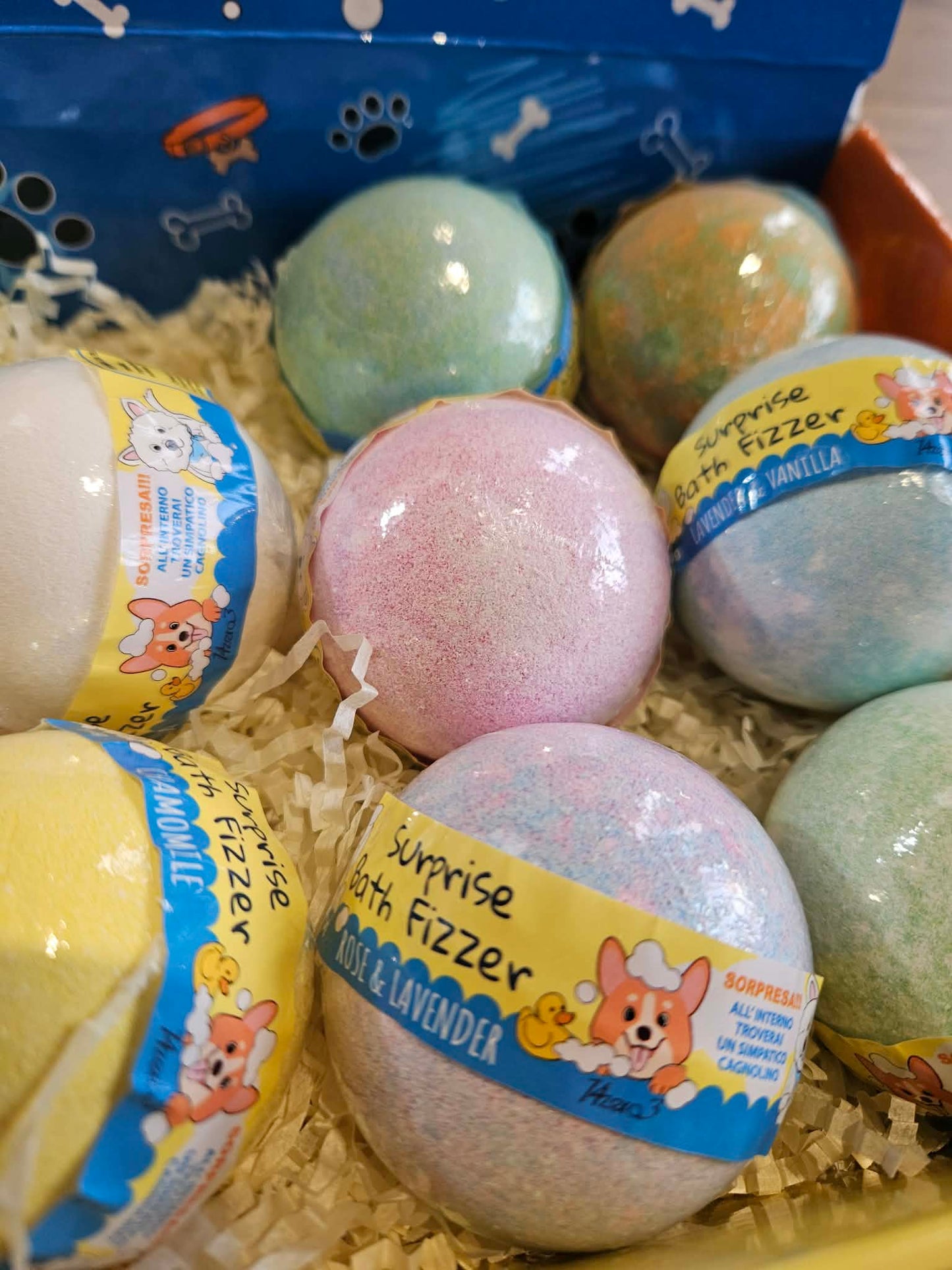 Bath Bomb met Verrassing Hondje – Bruisbal voor Baasjes (met hondenfiguurtje)