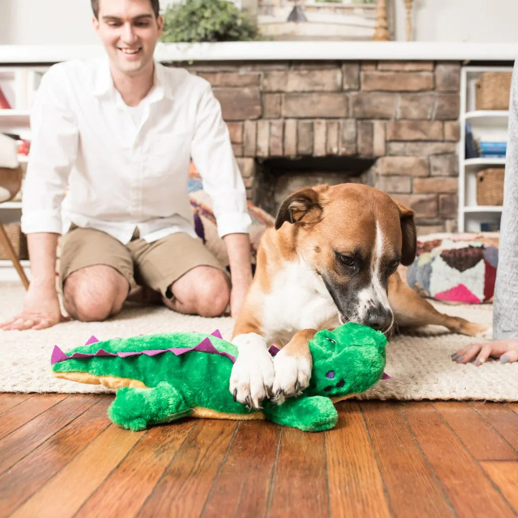 ZippyPaws Grunterz – Alvin the Alligator - Pluche Hondenspeelgoed