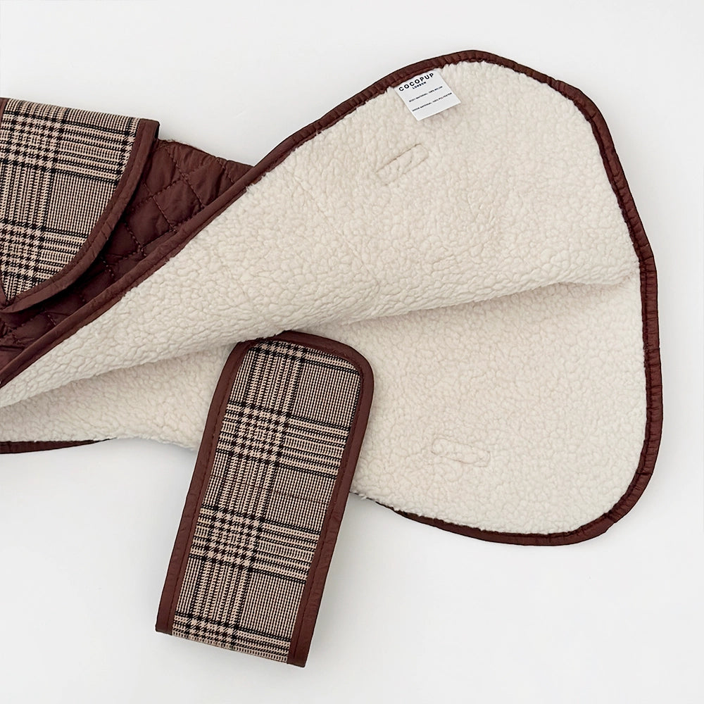 Cocopup London Gewatteerde Puppy Hondenjas Ruit – Teddyvoering – XS t/m M
