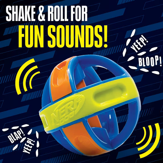 NERF DOG Giggle Ball – Interactieve Hondenbal met Geluid 12,7 cm