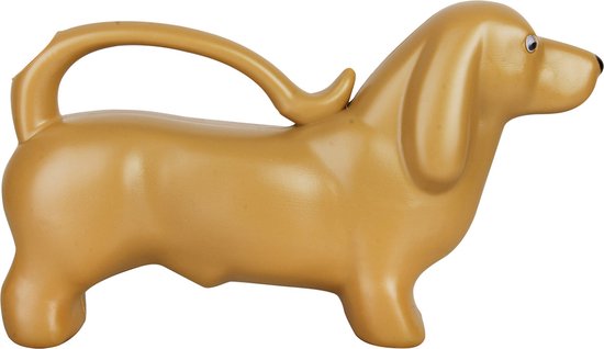 Gieter Teckel (2L) – Bruine Gieter in Teckelvorm met Staart-Handvat (34 cm)