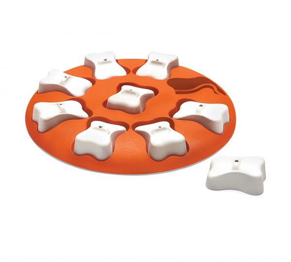 Nina Ottosson Dog Smart Level 1 hondenpuzzel met witte botjes en snackvakjes