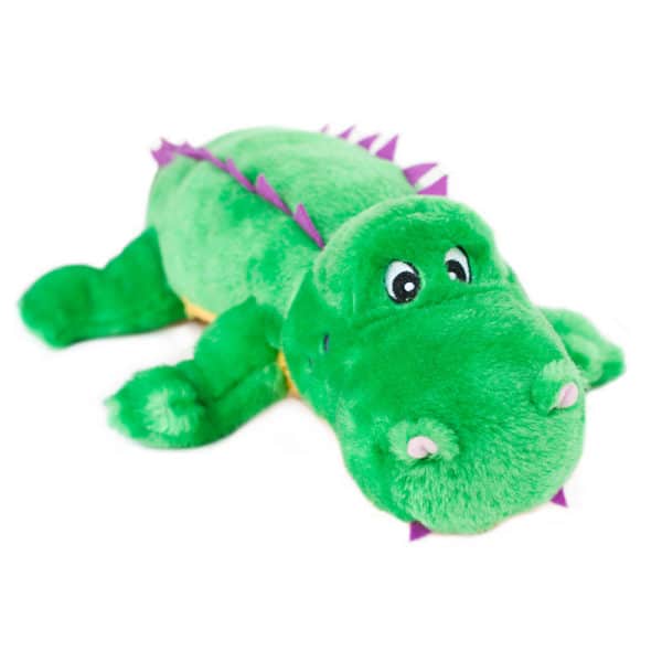 ZippyPaws Grunterz – Alvin the Alligator - Pluche Hondenspeelgoed