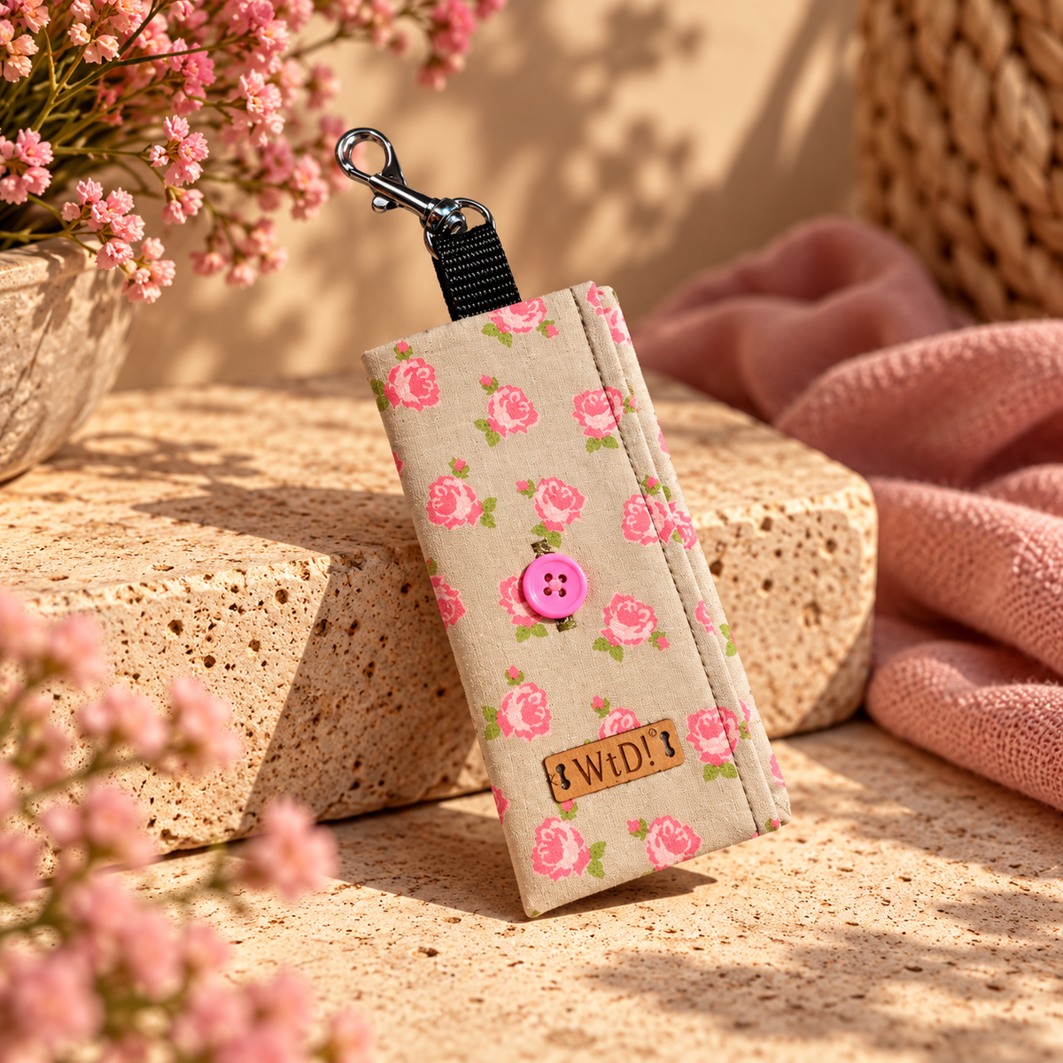 Poepzakjeshouder Roses – Stijlvolle hondenaccessoire