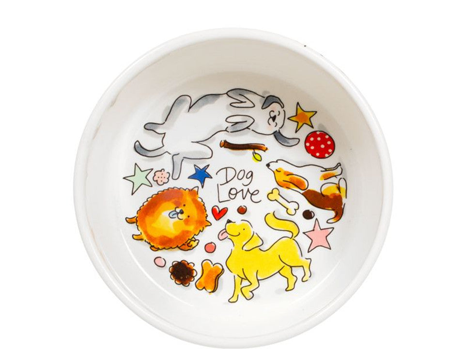Blond Amsterdam Voerbak – Ø 15,5 cm – ‘Dog Love’