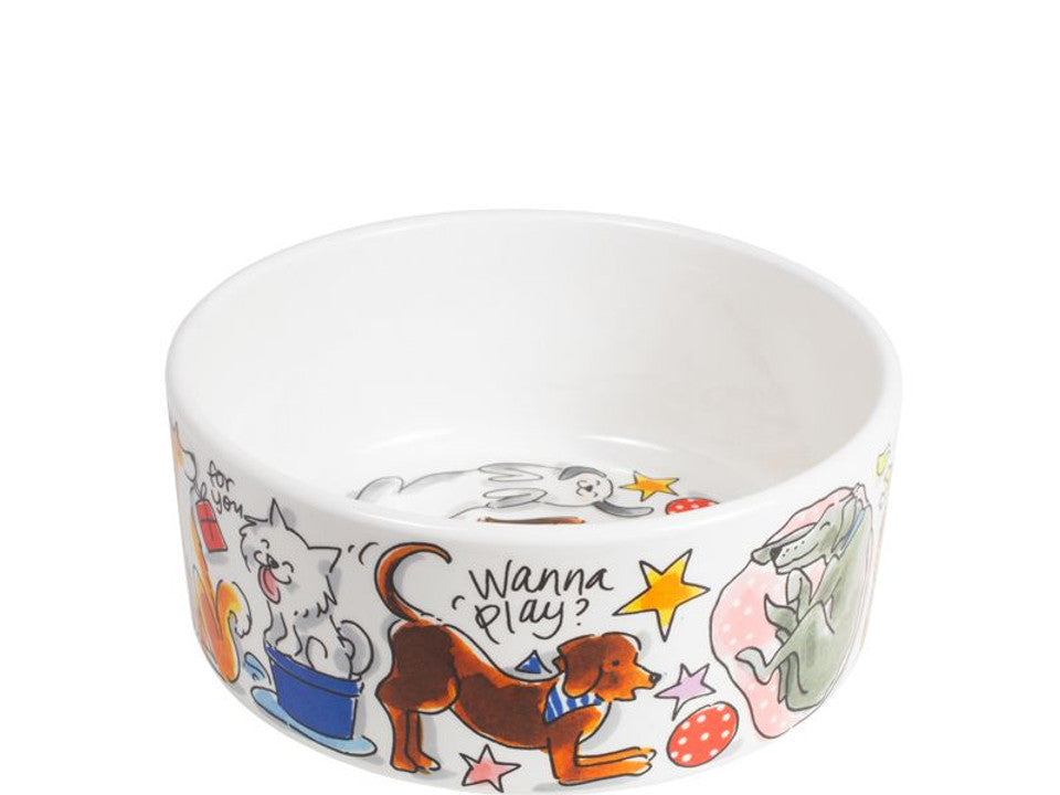 Blond Amsterdam Voerbak – Ø 15,5 cm – ‘Dog Love’
