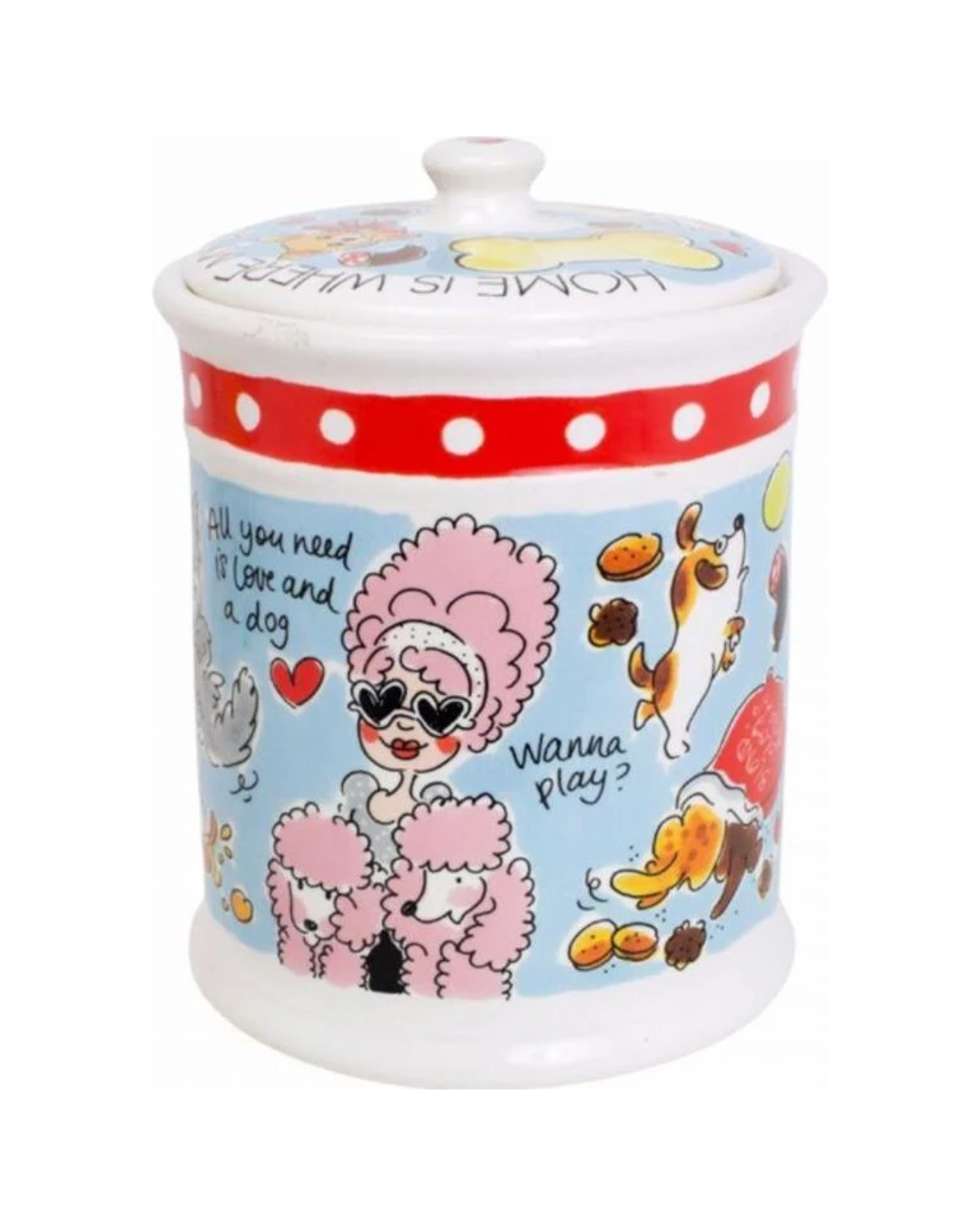 Blond Amsterdam Voorraadpot – Dog Love (Ø 16 × 22,5 cm)