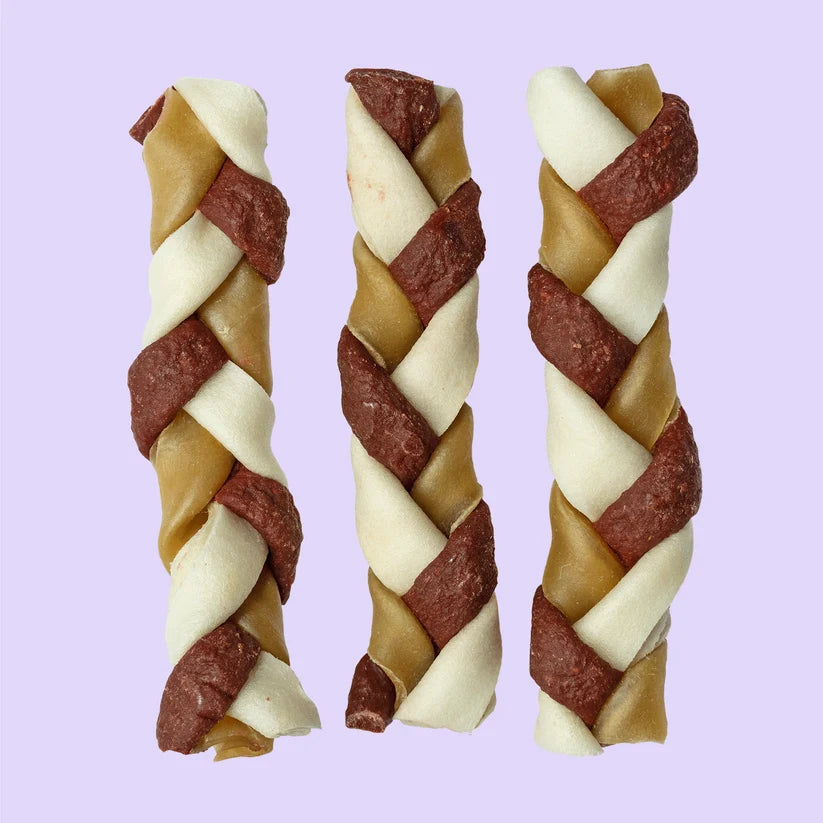 Braaaf Kauwvlecht Klein – Runderhuid Kauwsnack 3 stuks