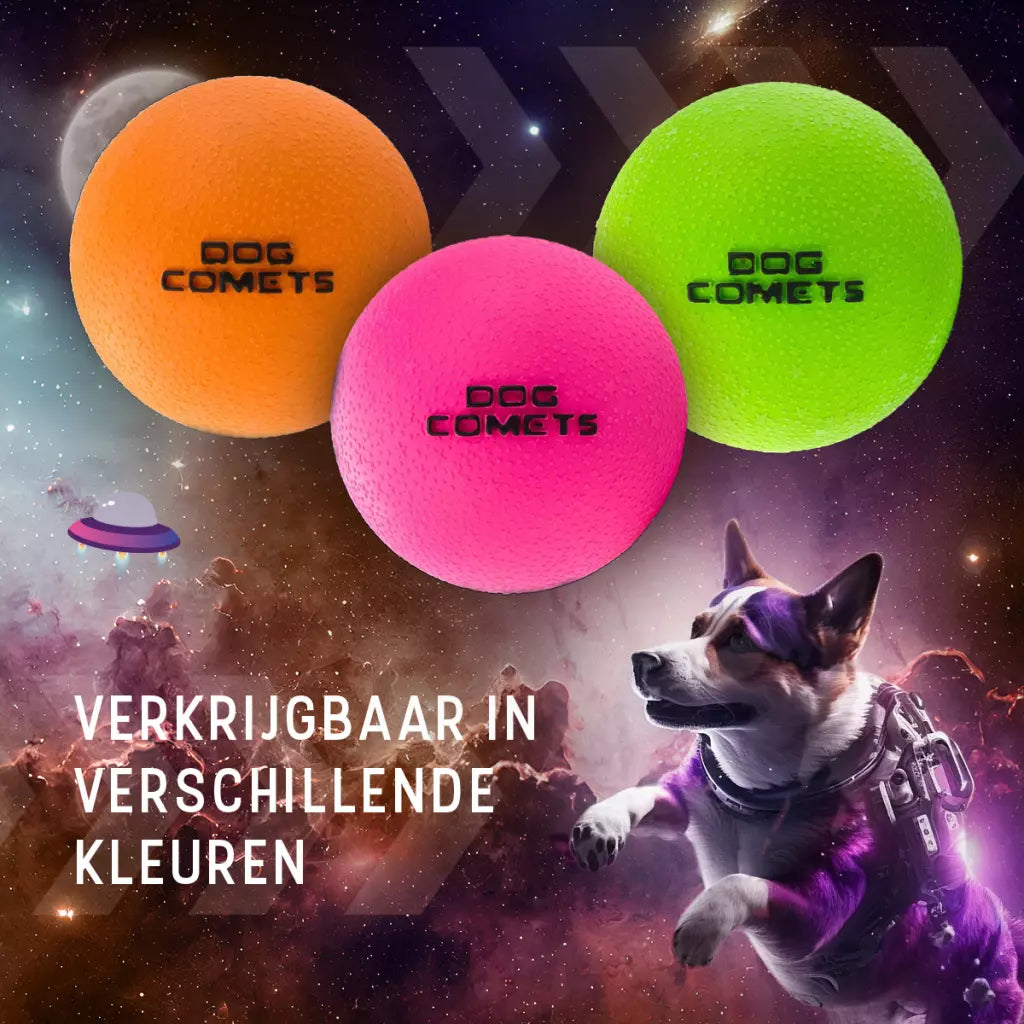 Dog Comets Stardust Groen M 2-pack | Stuiterbal Ø6 cm (Drijvend)