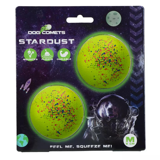 Dog Comets Stardust Groen M 2-pack | Stuiterbal Ø6 cm (Drijvend)