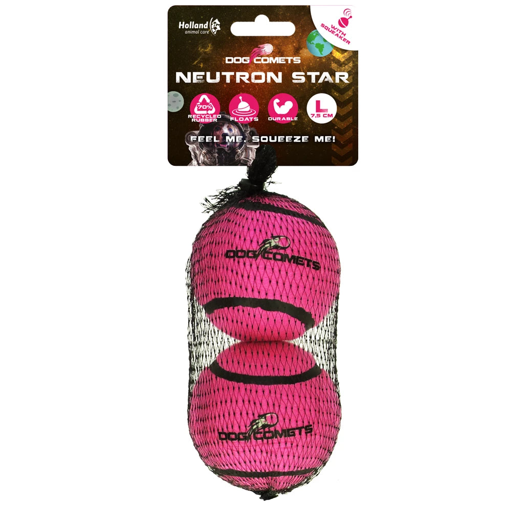 Dog Comets Neutron Star Tennisbal met Pieper L – 2-pack