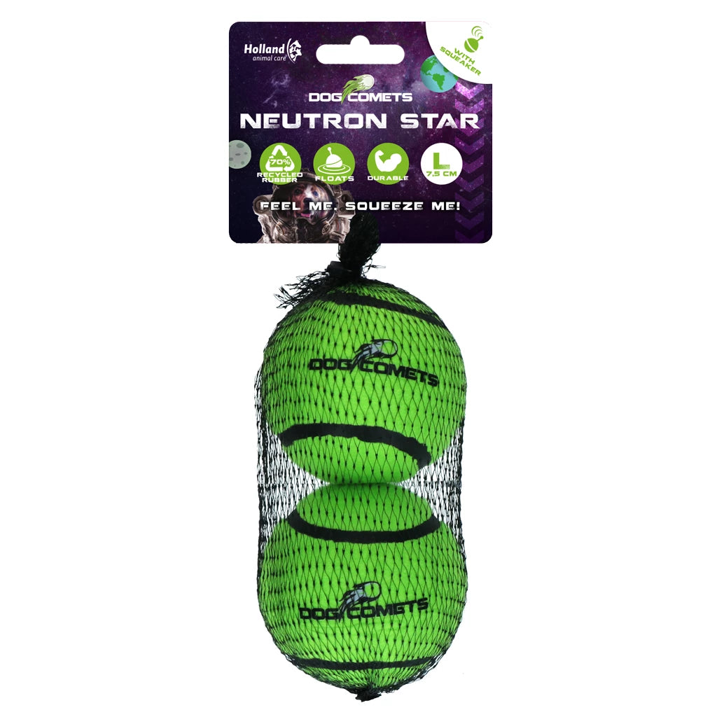Dog Comets Neutron Star Tennisbal met Pieper L – 2-pack