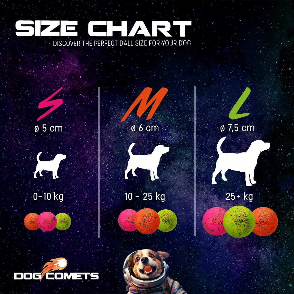 Dog Comets Stardust Groen M 2-pack | Stuiterbal Ø6 cm (Drijvend)