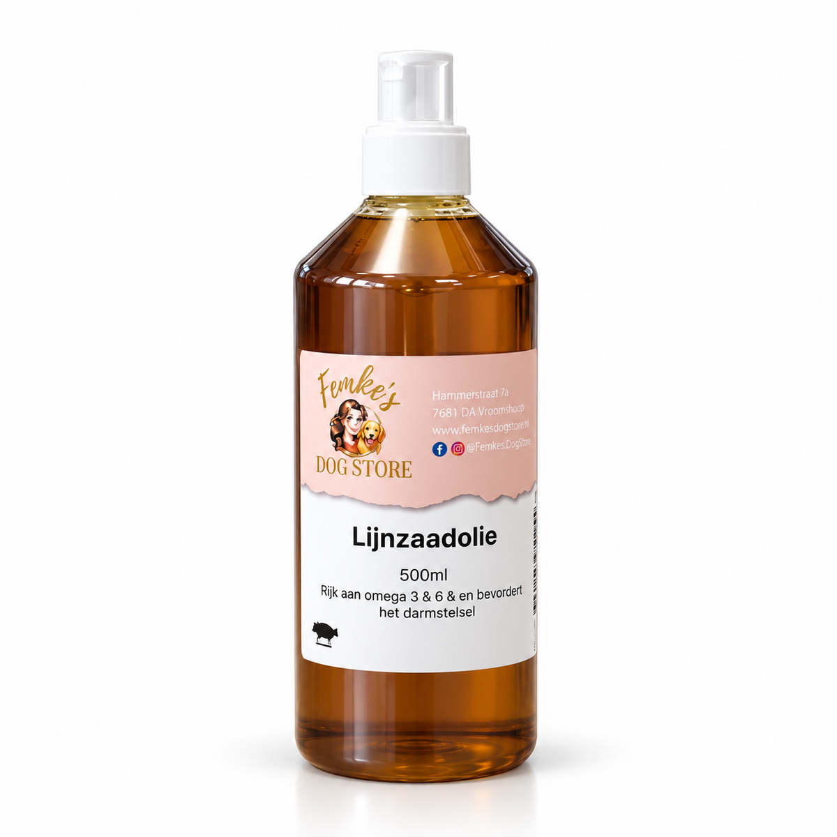Lijnzaadolie voor Honden 500 ml – Rijk aan Omega 3 en 6