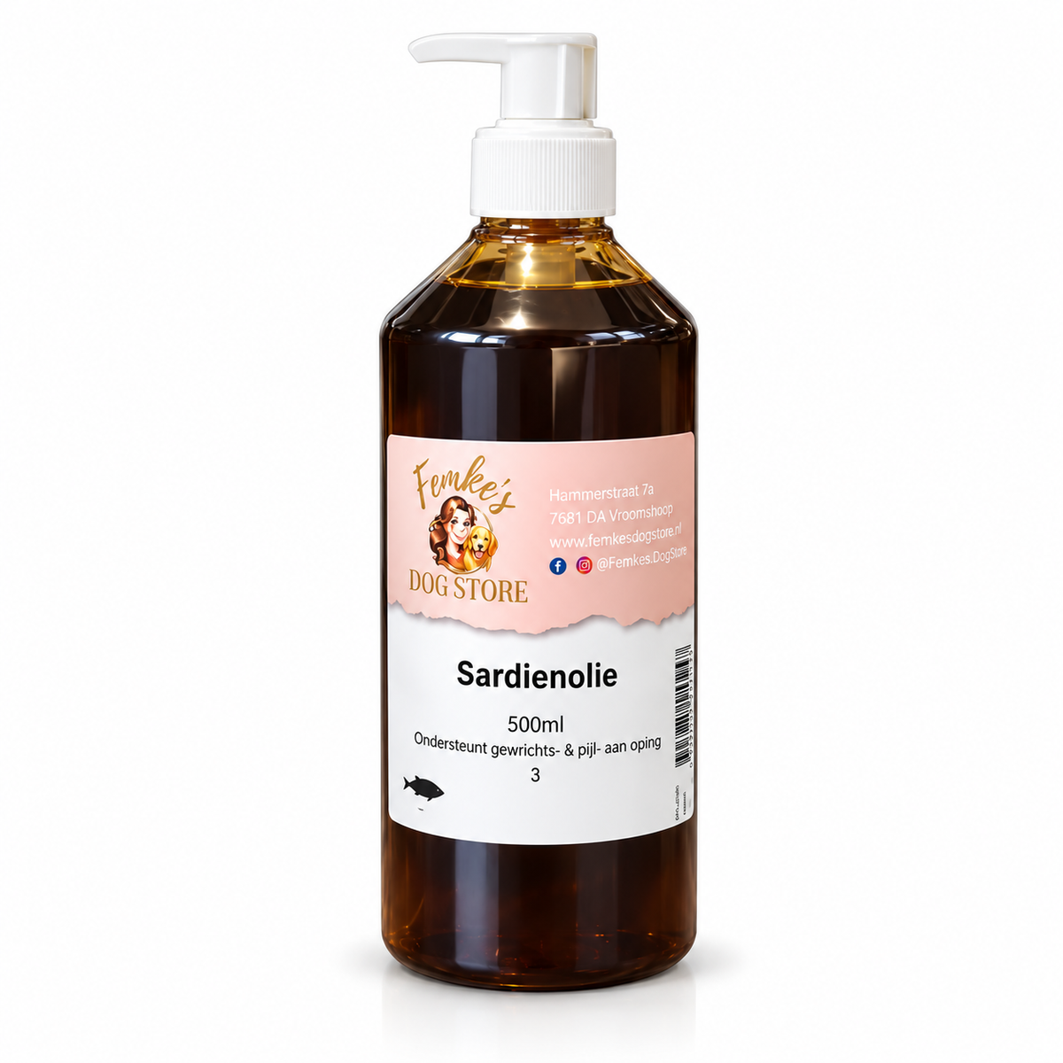 Sardienolie voor Honden 500 ml – Rijk aan Omega 3