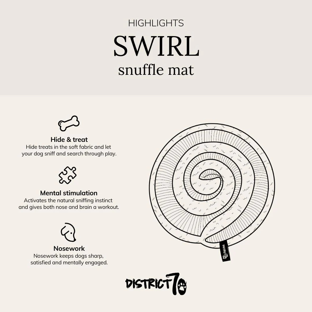 District 70 SWIRL Snuffelmat voor Honden Mentale Uitdaging en Anti-Verveling