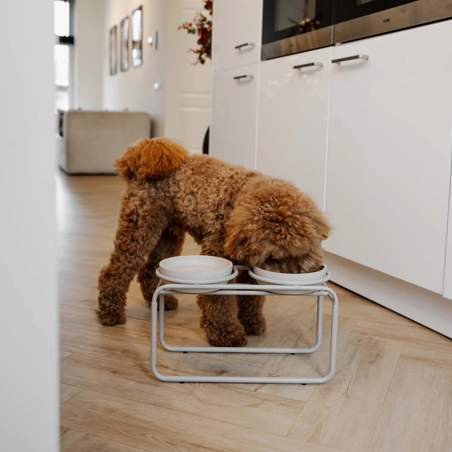 District 70 Butler Voerbakstandaard – Verhoogd eten met stijl Beige