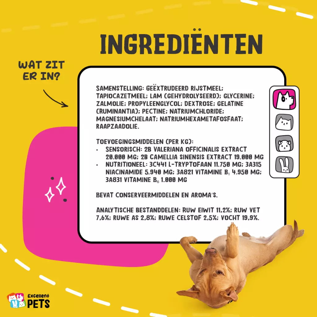 Excellent Pets No Stress Soft Chews voor Honden – Kalmerende Soft Chews