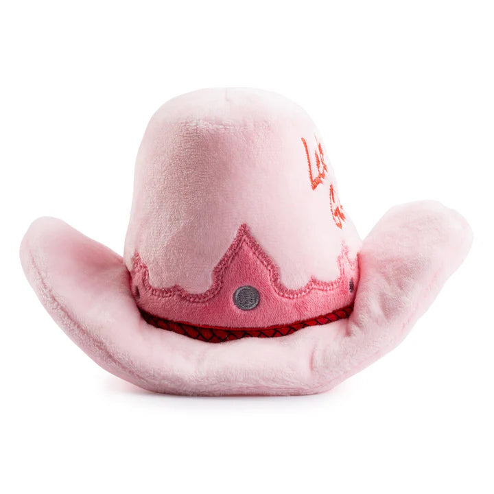 Haute Diggity Dog Pink Cowgirl Hoed Hondenspeeltje met Pieper en Knisper