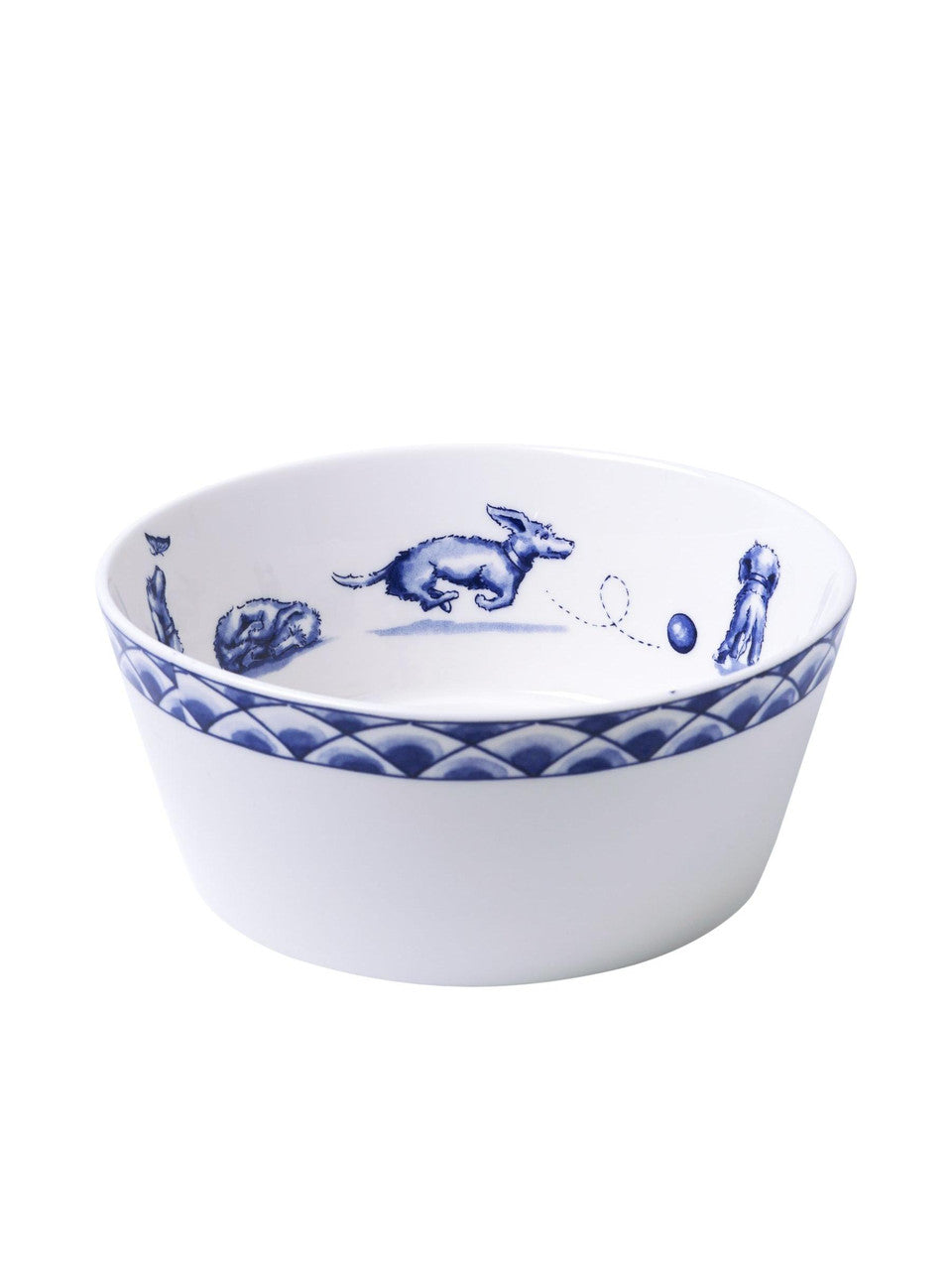 Voerbak Teckel Nhaan – Delfts Blauw Porselein (Ø 14,5 cm)