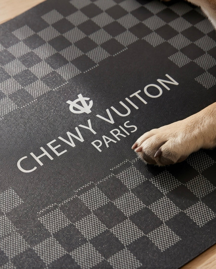 Haute Diggity Dog Chewy Vuiton Black Checker Voerbakmat