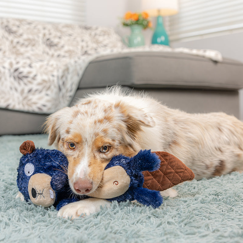 Lulubelles Power Plush Justin Beaver Hondenspeeltje met Piepers