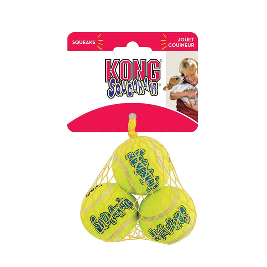 KONG SqueakAir Balls XS 3-pack – tennisballen met pieper Ø4 cm voor kleine honden