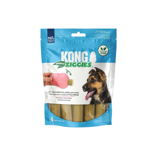 KONG Enhanced Ziggies Puppy – zachte kauwsnack voor puppy’s