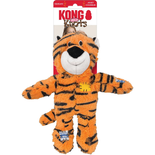 KONG Wild Knots Tiger – Pluche Hondenspeelgoed