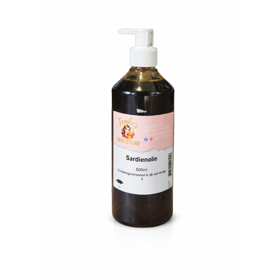 Sardienolie voor Honden 500 ml – Rijk aan Omega 3