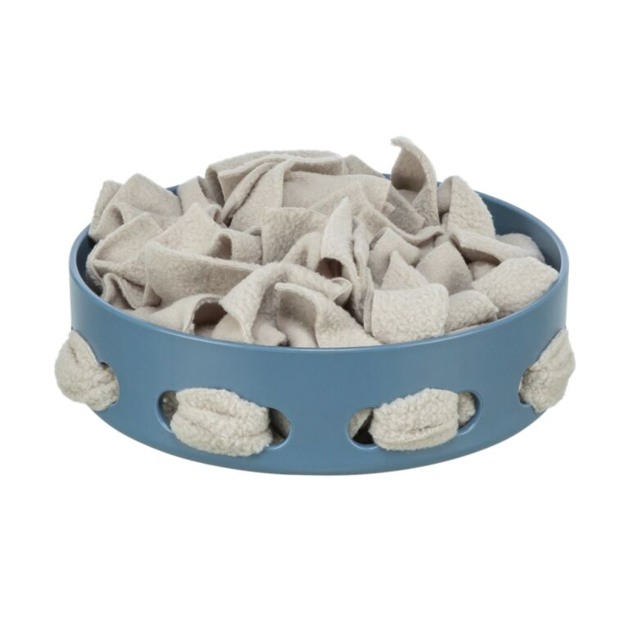 Trixie Hide’n’Sniff Bowl snuffelspel voor honden met zachte franjes en antislip kom