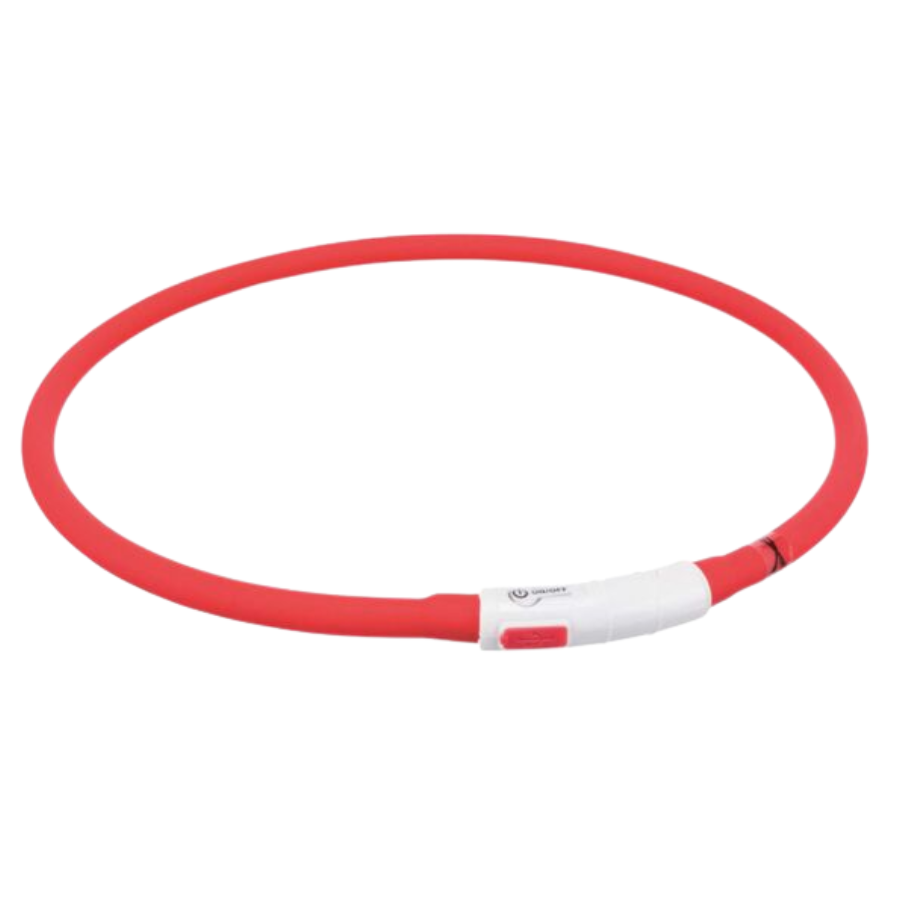 Trixie USB Flash Light Band — Veiligheid & zichtbaarheid (rood)