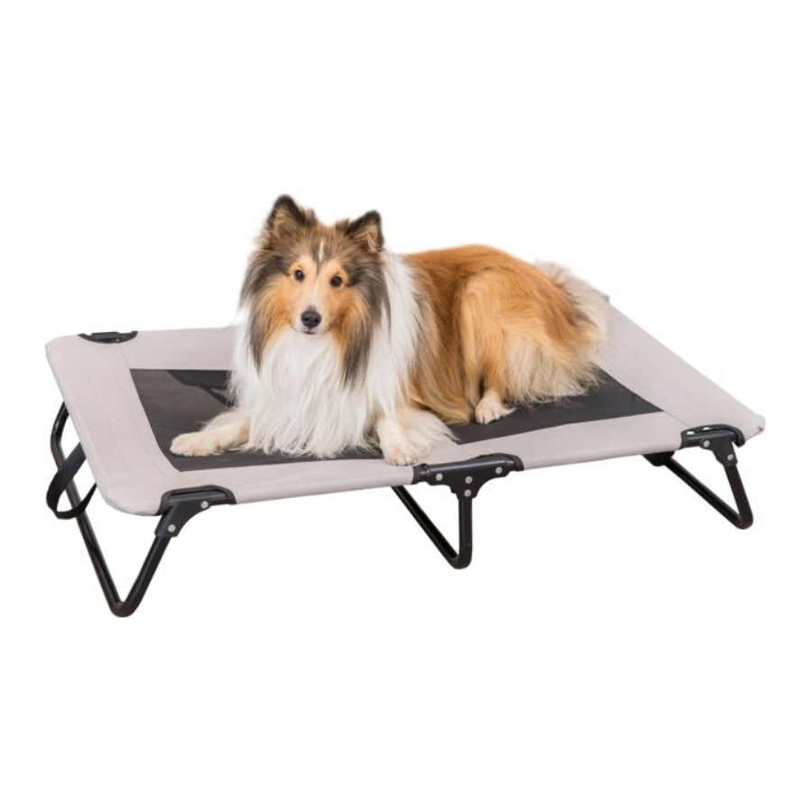 TRIXIE hondenligstoel Strong Edition – verkoelend hondenligbed met mesh, Oxford polyester en metalen frame (79/99/120 cm)