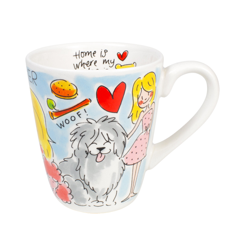 Blond Amsterdam Beker Dog Lover 0,35L – Mok met Honden & Quote “Home is where my dog is”