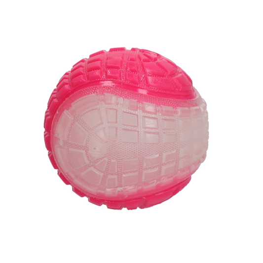 Dog Comets Glow in the Dark Moon bal roze voor honden, lichtgevend, drijvend en stuiterend.