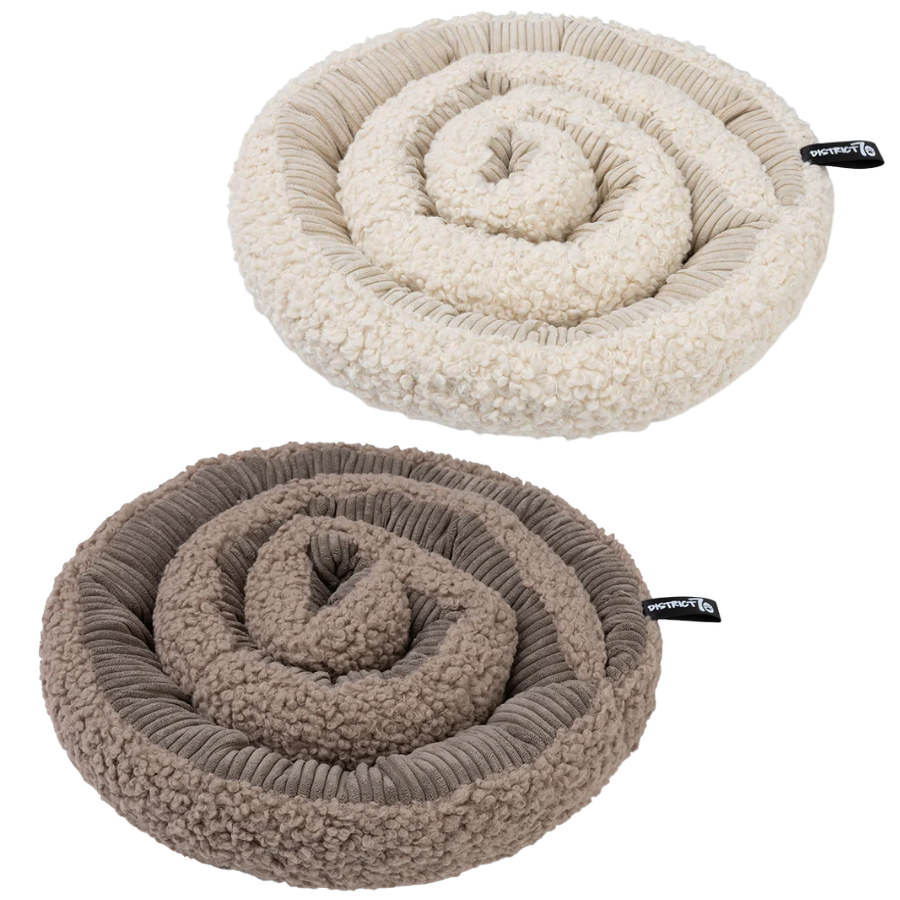 District 70 SWIRL snuffelmat voor honden van ribstof en teddy stof voor mentale stimulatie.