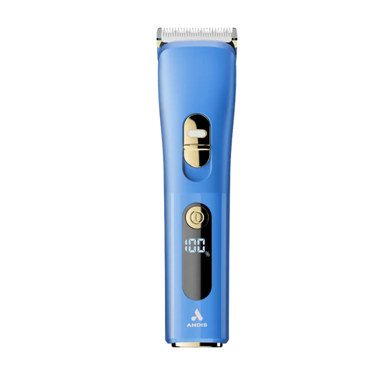 Andis enVISION Cordless Clipper Pet accu tondeuse met titanium-keramisch scheerblad en opzetkammen.