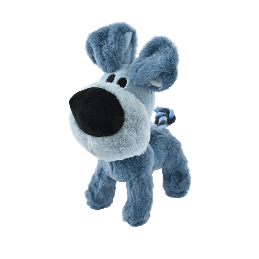 Woezel & Pip Woezel pluche hondenspeeltje staand met pieper 30 cm