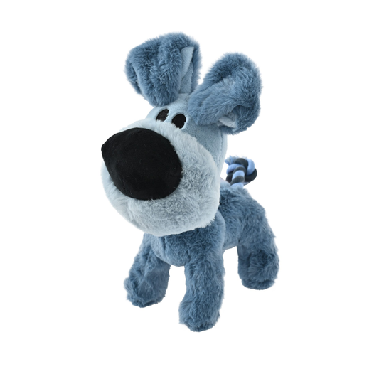 Woezel & Pip Woezel pluche hondenspeeltje staand met pieper 30 cm