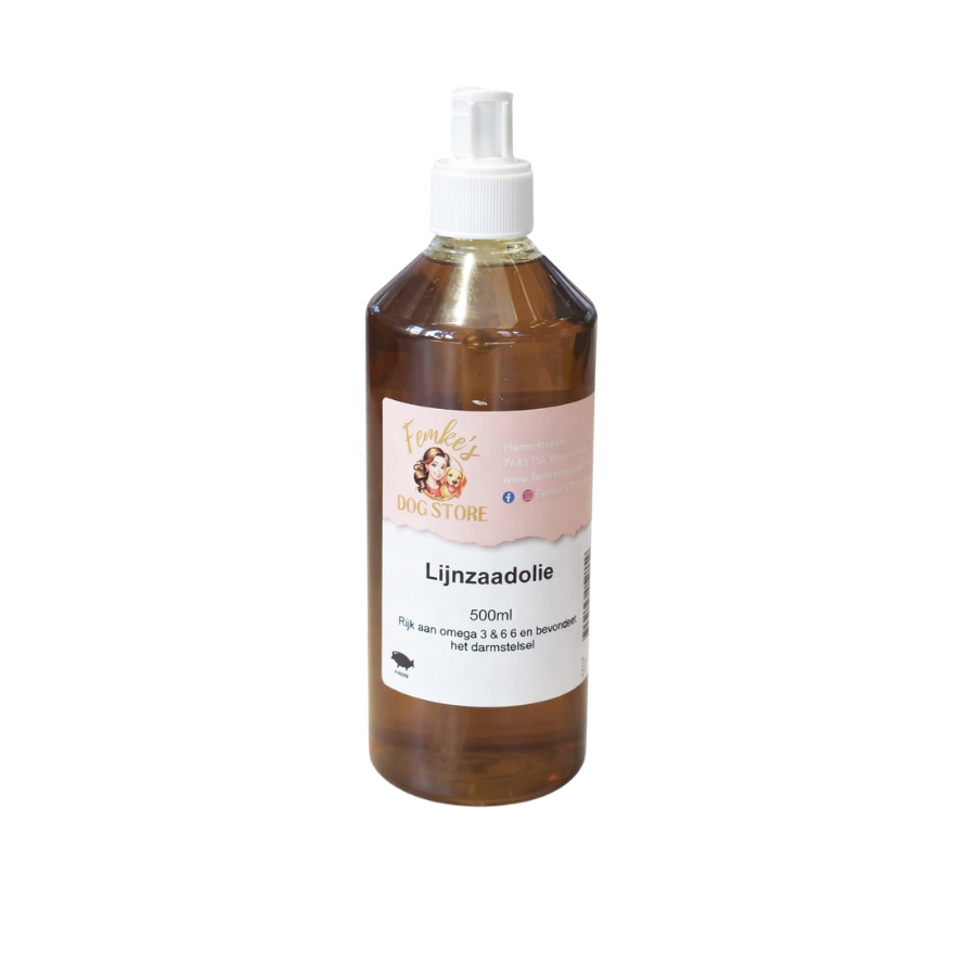 Lijnzaadolie voor Honden 500 ml – Rijk aan Omega 3 en 6