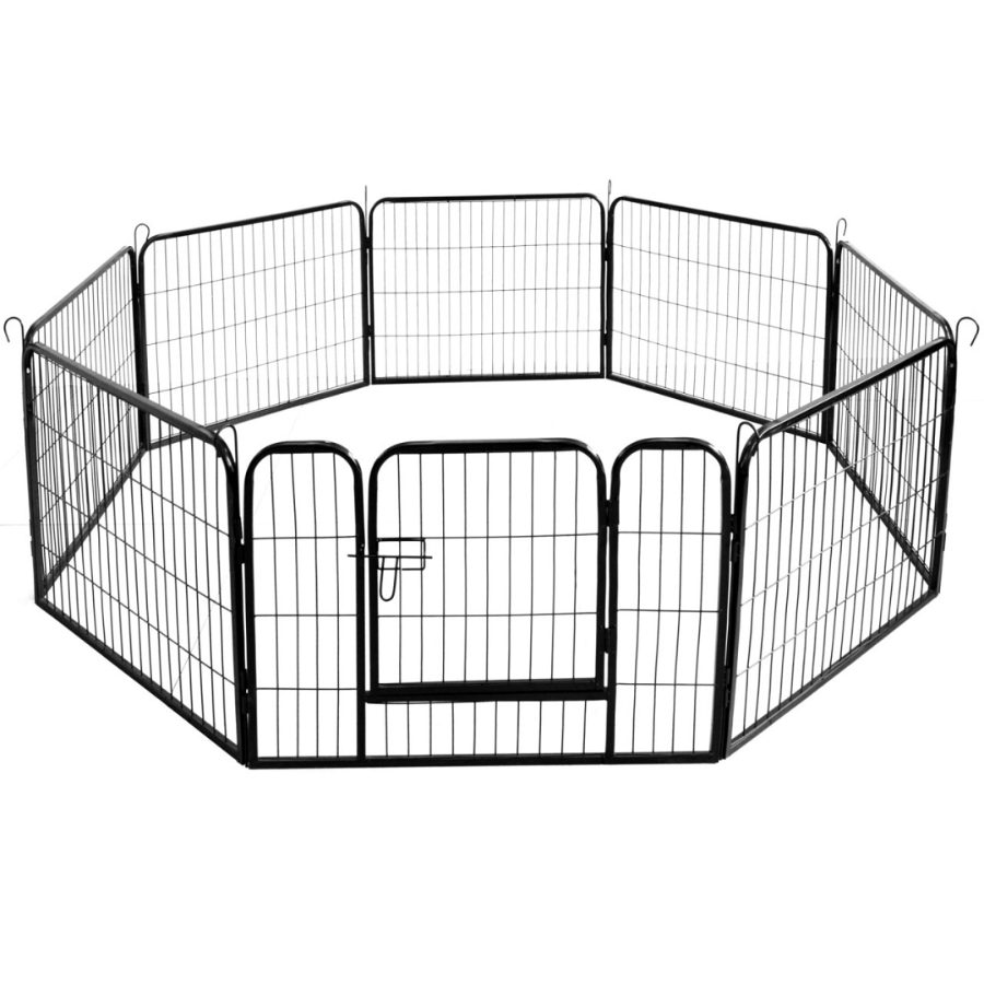 Prime Line puppy ren – stevige metalen hondenren met deur en dubbel slot – veilige speelren voor pups