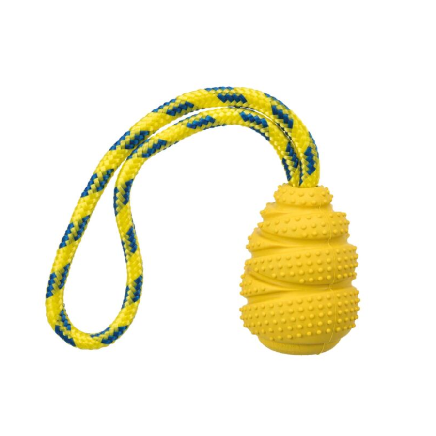 Trixie jumper aan koord 32827 – drijvend hondenspeelgoed van natuurrubber/polyester (7 cm / 25 cm)