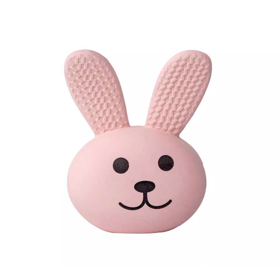 Quapas! Fun konijnenhoofd – latex hondenspeelgoed met pieper (6,8×8,8 cm
