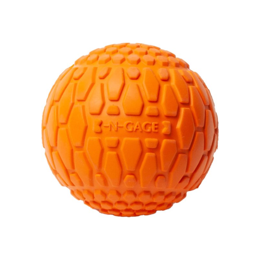 NG Squeaker Ball oranje 7x7x7 cm – drijvende rubber apporteerbal met pieper