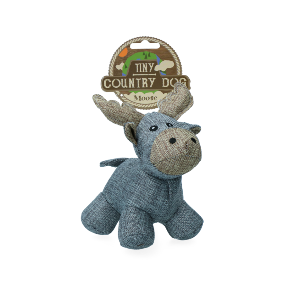Country Dog Tiny Moose – stoere hondenknuffel met pieper