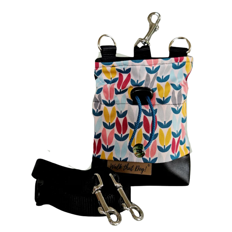 Crossbody beloningstas Tulpen met schouderband hondentraining