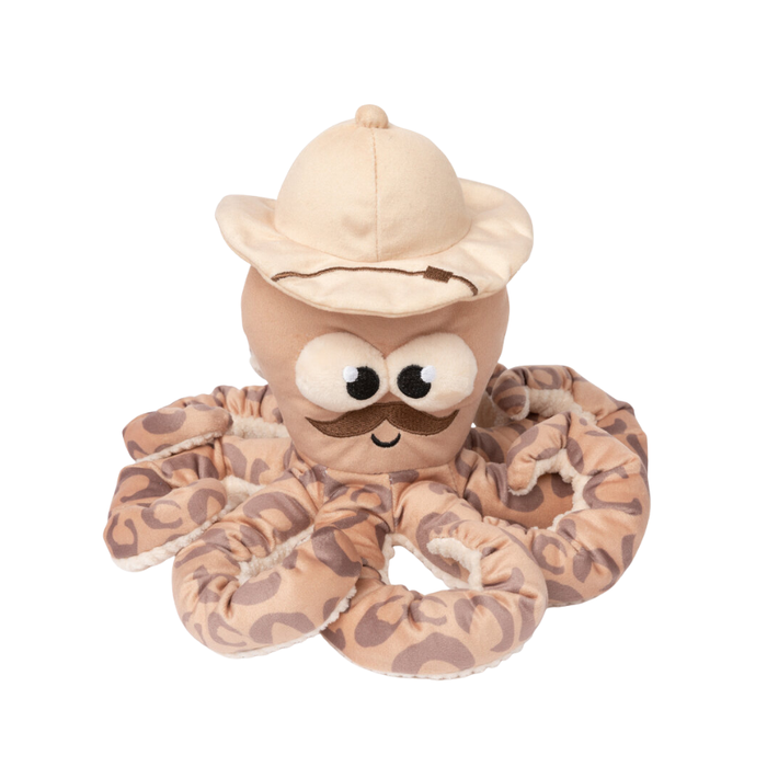 FuzzYard Octo-Pose Sir David Octoborough Hondenspeeltje met Pieper