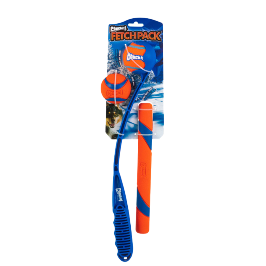 Chuckit! Feestdagen apporteer set voor honden met launcher, tennisbal, ultrabal en fetch stick